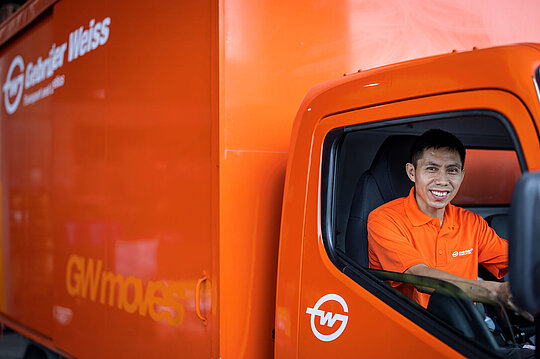 Truck driver at the Hong Kong Warehouse